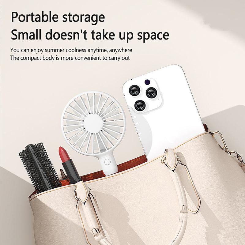 Sommer im Freien und auf Reisen USB-wiederaufladbarer Handventilator Leise Kühlung Power Bank Kabellose Mini-Play-Plug-Fans