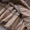 Mori Girl Toamna Primăvară Femei Rochie lungă lejeră Guler cu volane Rochie Cottagecore Florală Volane din bumbac Vintage Rochie șic elegantă