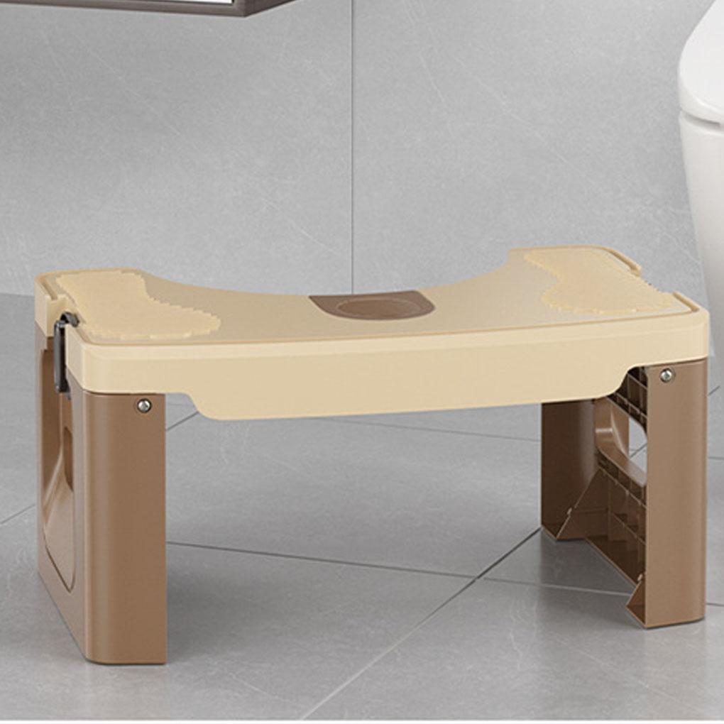 Foldable Toilet Stool With Circular Arc Easy To Store Fits Most Toilets Double Anti Slip Stability