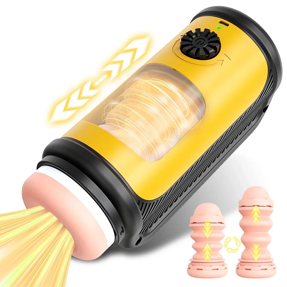 Automatic Telescopic Male Masturbator Electric Piston Sex Toys Thrusting Mastubator Cup Pocket Pussy For Men Adult Supplies 18+