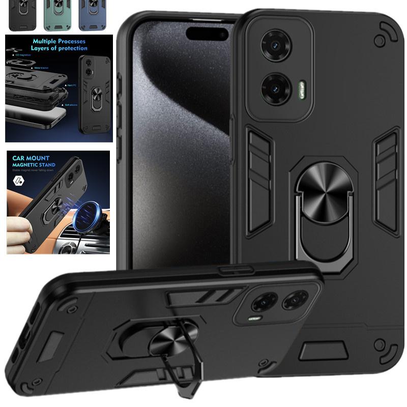 Pouzdro vojenské kvality pro Motorola Moto G35 G55 G75 G85 5G G05 G15 G04 G04S G24 G34 E14 E15 Kryt Kroužek Stojan Držák Fundas Coque