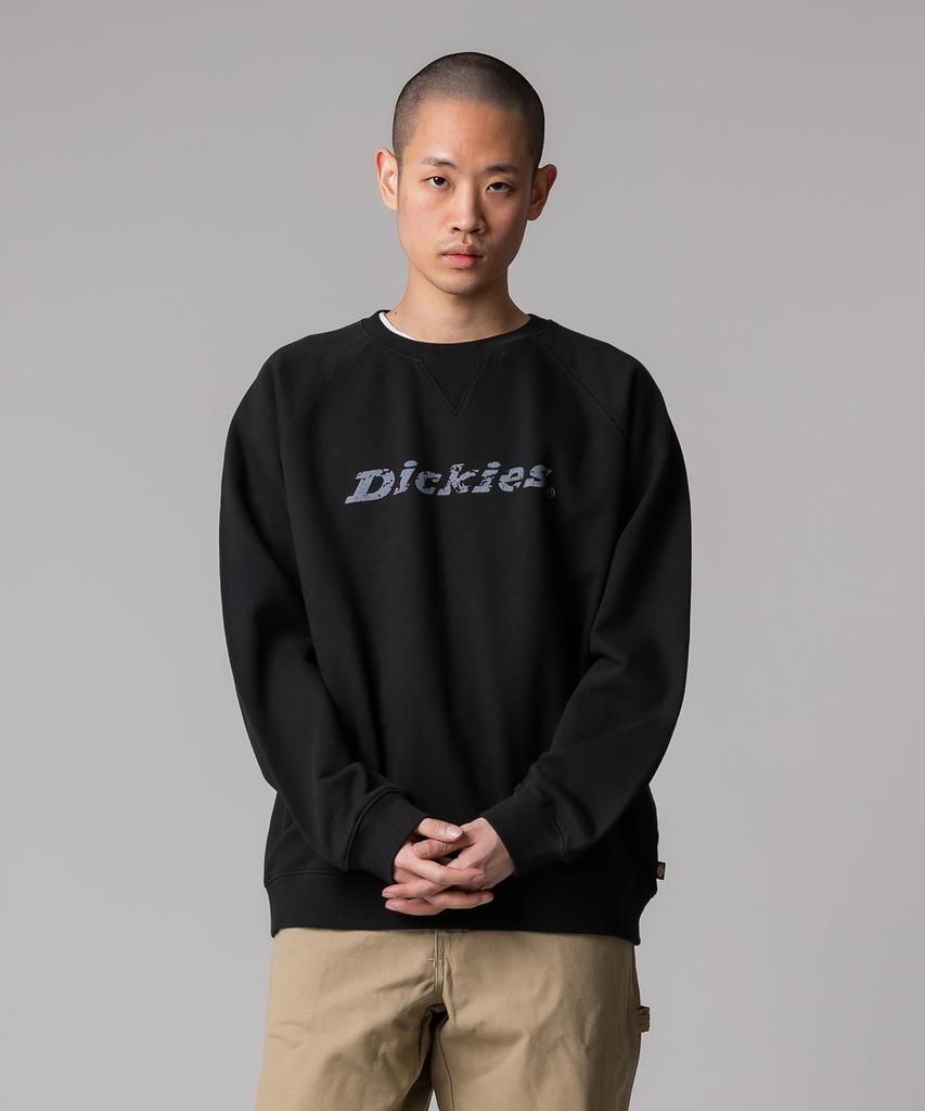 DICKIES Stone Texture Font Logo Sweatshirt Black