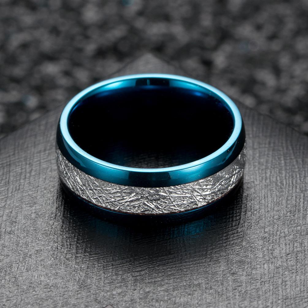 Ice Silk Foil Mens Ring Titanium Steel Ring Accessories