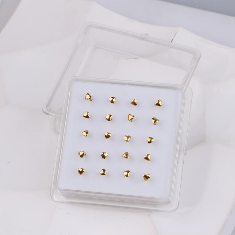 

Karnoz 20Pcs/Pack Nose Stud Dragonfly Design Women Girls Nose Piercing Jewelry Piercing Nostril Piercing Jewelry Body Piercing Gold