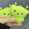 Bizarre Alien Cat Green Plush Toys Keychains Cute and Creative High-value Bag Hanging Keychains Doll Decoration Gift Giving