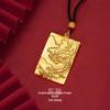 Pingente Tag Dragão Voador Masculino Colar Banhado a Ouro em Latão com Design de Nuvem Auspiciosa