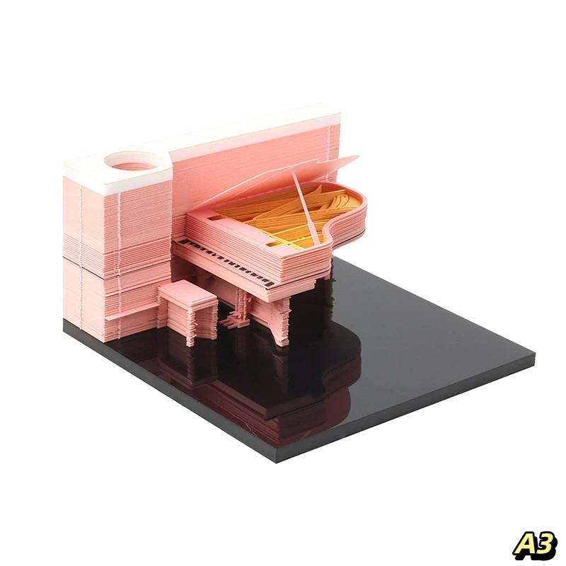 Modern 2027 Desk Calendar Paper Carving 3D Design for Contemporary Office Decor A3