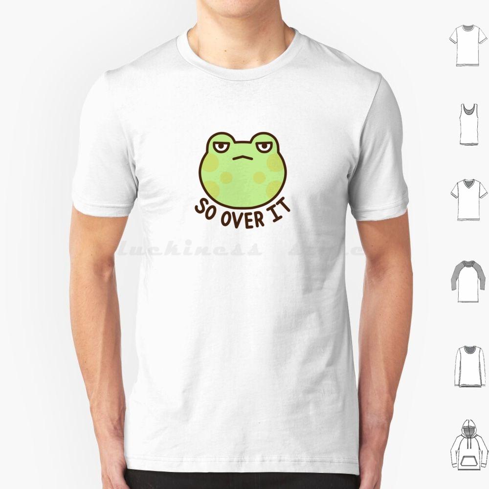 So Over It Frog T Shirt 6xl Cotton Cool Tee Frog Over It Meme Funny Frogs Cute Angry Animals Animal Green Goblincore