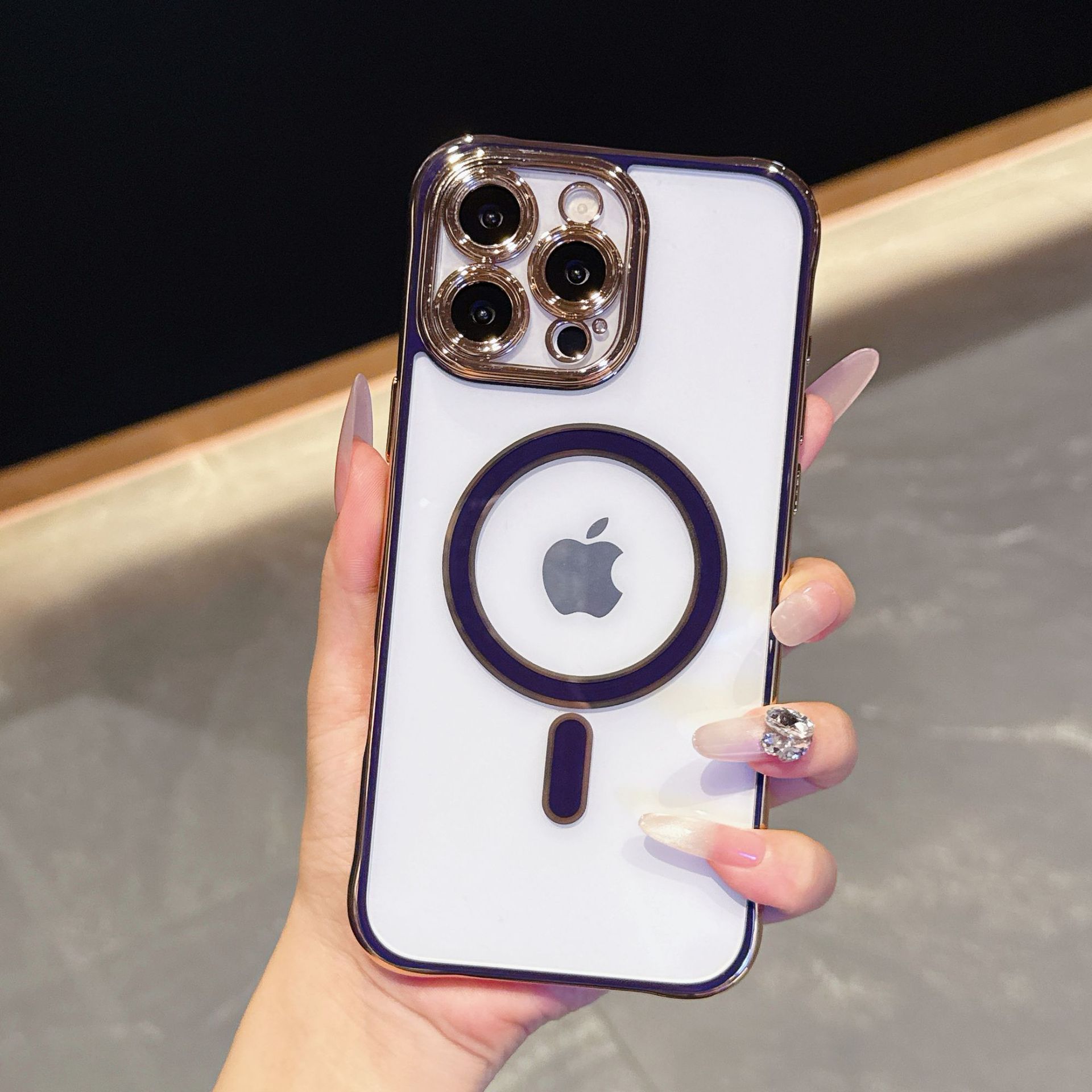 

Magnetic Dual Color Electroplated Phone Case for Apple 16e Protective Case for IPhone 15Promax Shell 14p For iPhone13Promax