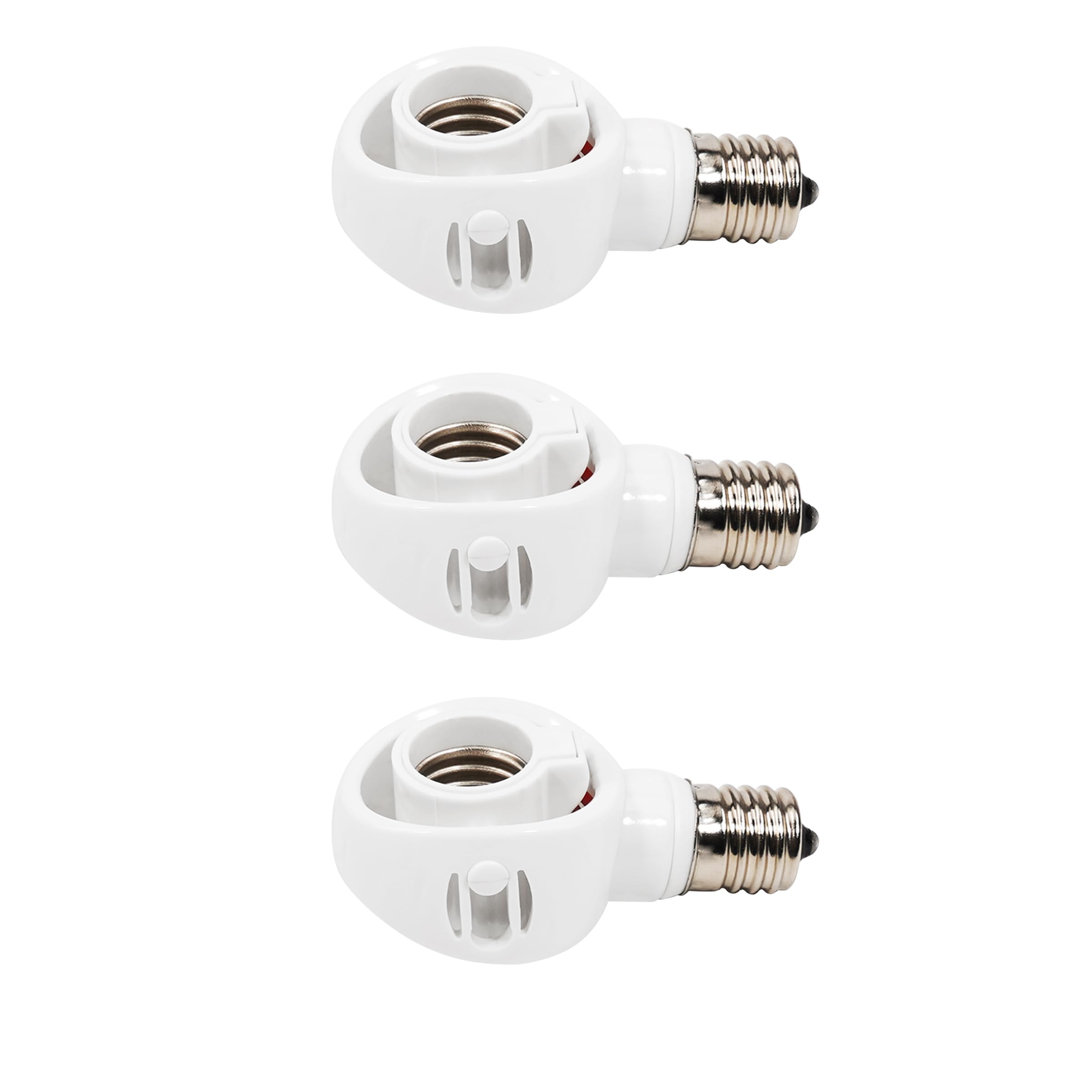 

Abishion E17 LED Bulb Base Conversion Adapter - Easy Installation - AC 100V - White, Set of 3