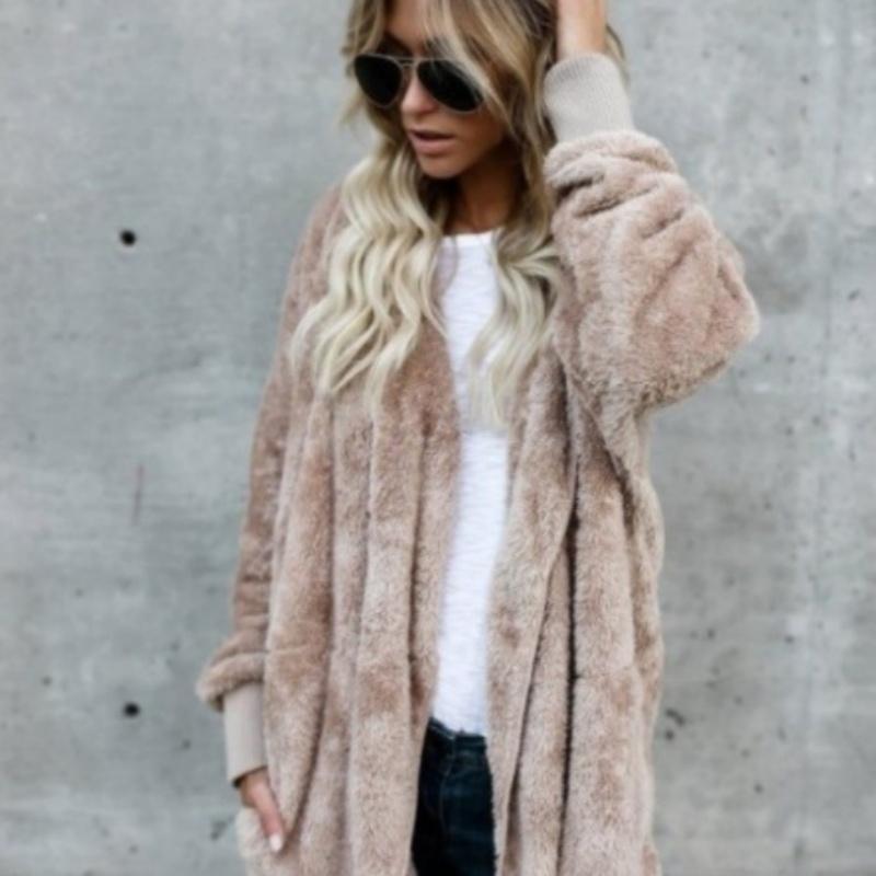 

Осінні та зимові вовняні теплі топи, моделі середньої довжини, двосторонні куртки з захистом від ворсу XS хакі