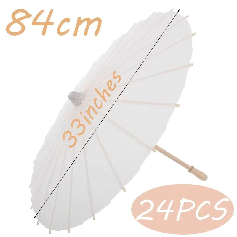 8/12/24/36/50PCS 60/84cm White Paper Umbrellas Wedding Paper Parasol for Guests Umbrella for Baby Shower Party Decor Photo Props