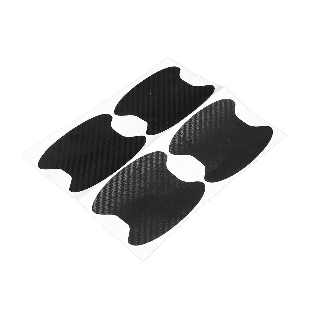 4pcs Door Handle Bowl Cover Trim Carbon Fiber Protector Anti Scratch Stickers for Car Truck Universal