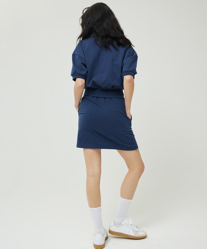 Awesome Studio Women'S Sweat Mini Skirt Vintage Navy