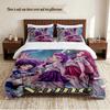 HUNTRIX Set Lenzuola Personalizzato con Nome 3 Pezzi Morbido Set Copripiumino per Camera da Letto Decorazione Casa