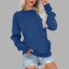 Ladies' Casual And Fashionable Pocket Solid Color Round Neck Long Sleeved Sweatshirt