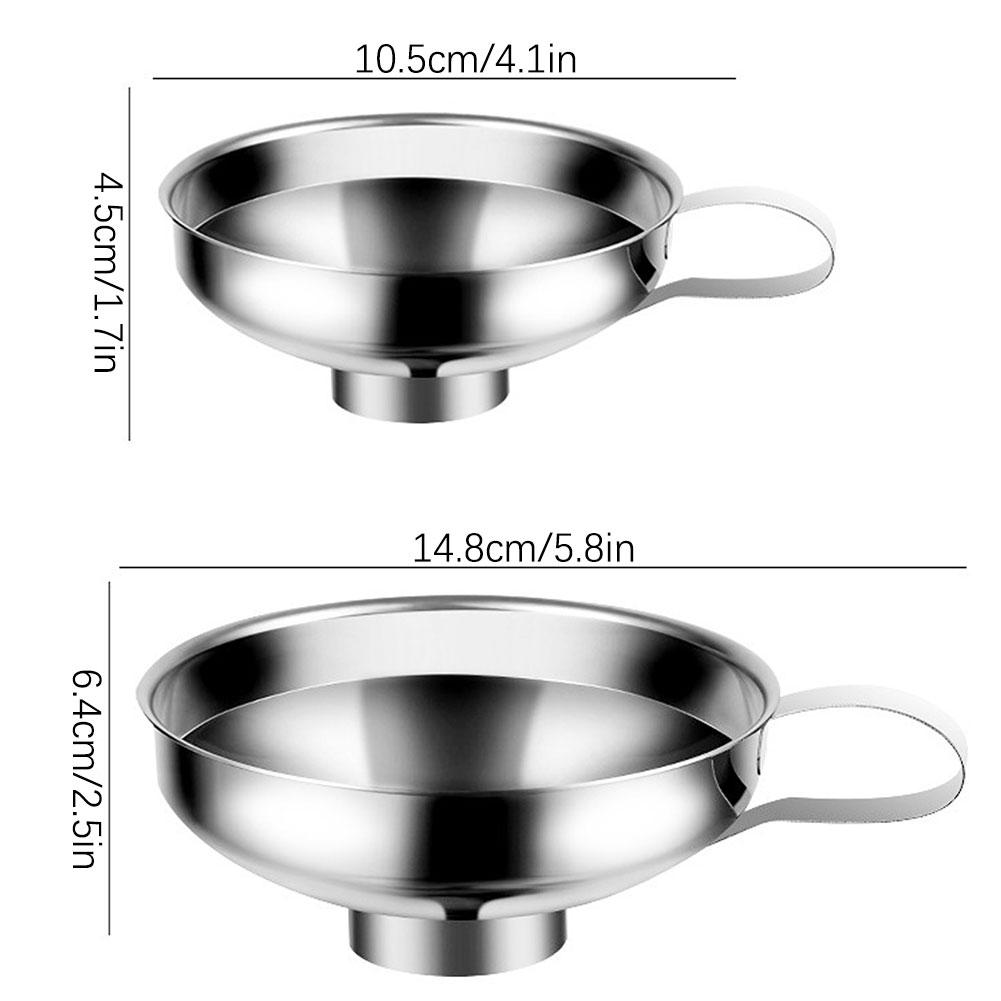 Stainless Steel Wide Opening Funnel For Jar Filling Liquid Transfer Rutproof Kitchen Jar Filling Tool Kitchen Organization