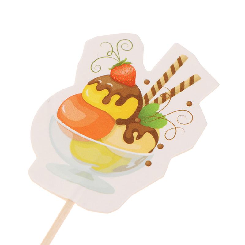24Pcs Luau Cupcake Toppers Hawaiian Toothpicks With Flamingo Pineapple Palm Leaves Shape Picks Tropical Summer Beach Party Decor