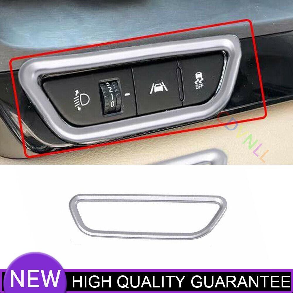 Inner Headlight Button Frame Cover Trim For Kia Carnival 2022-2023 Matte Silver
