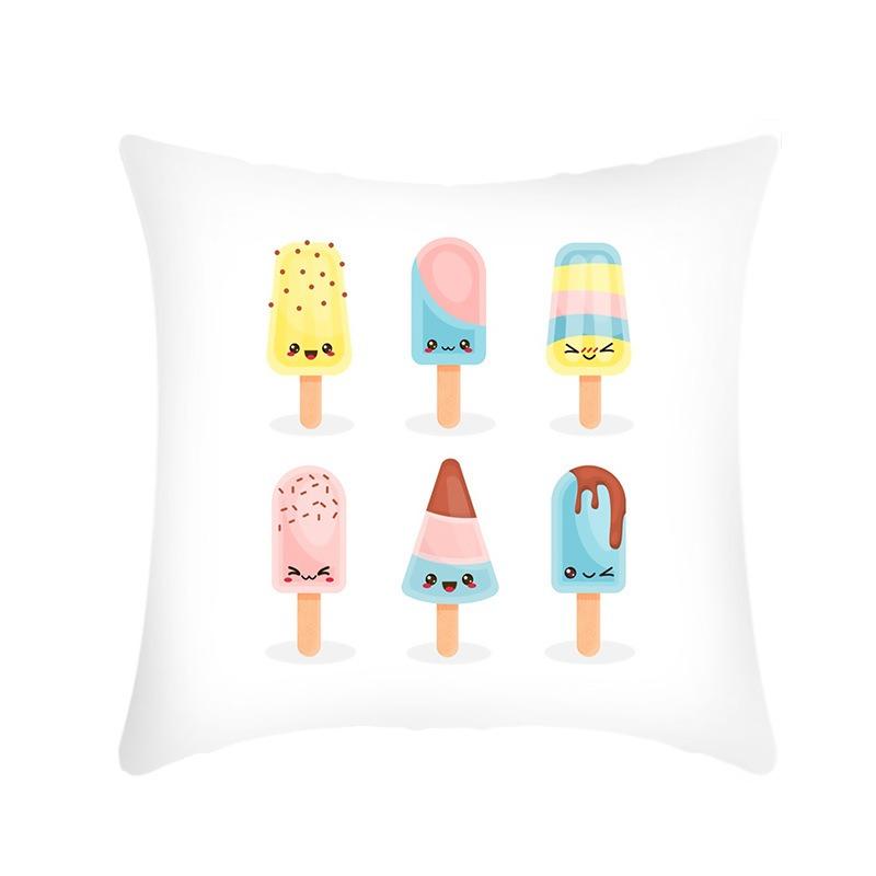 Fruit Lemon Ice Cream Popsicle Sofa Home Pillow Cover Small Fresh and Sweet Style Sofa Pillow Cover