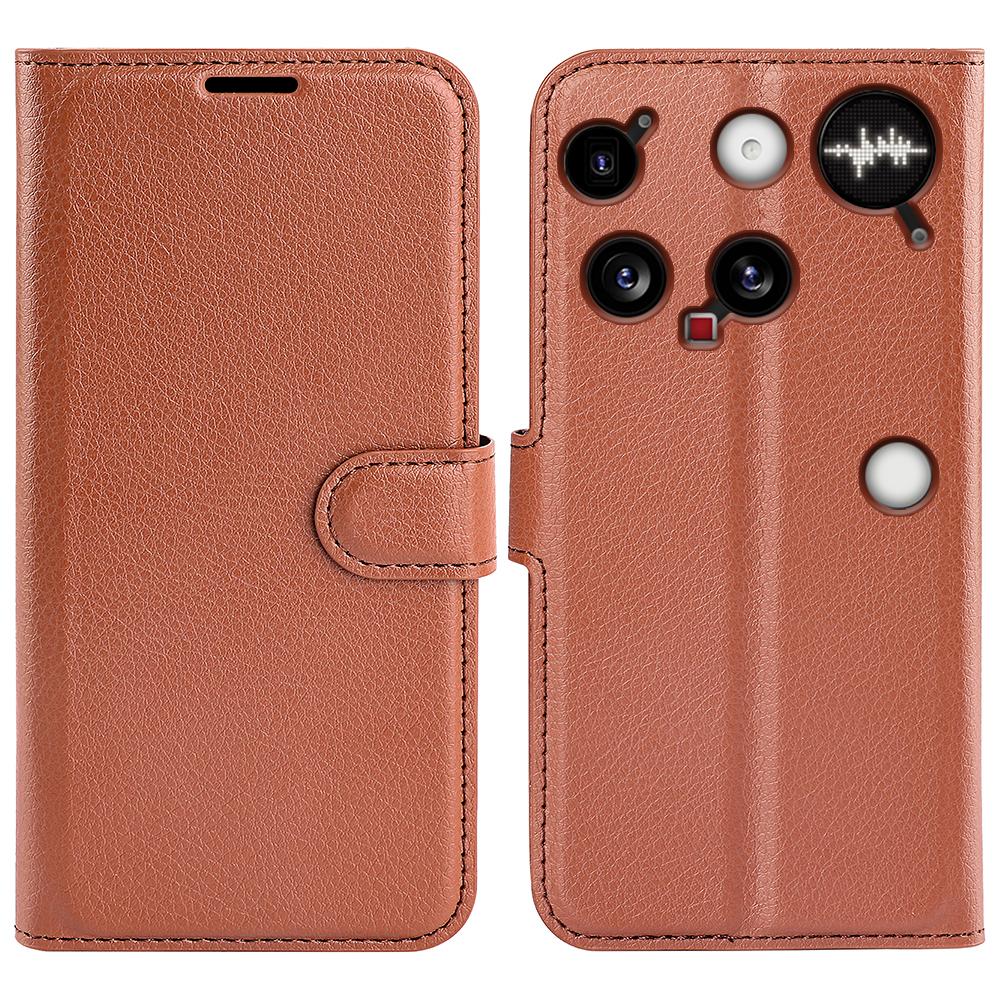 For Nothing Phone (3) 5G Case Litchi Texture Shockproof Leather Wallet Phone Cover