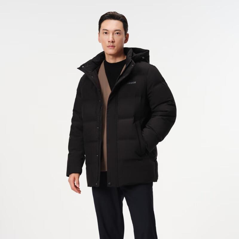Tanboer Men's Loose Business Casual Down Jacket with Detachable Hood TF237507