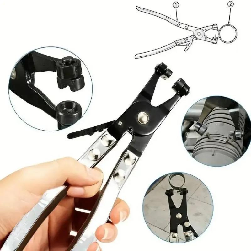 Automobile Water Pipe Calipers, Biting Tools with Rotary Drive, Extraction and Installation of Ring-shaped Flat Belt Hose Clamps