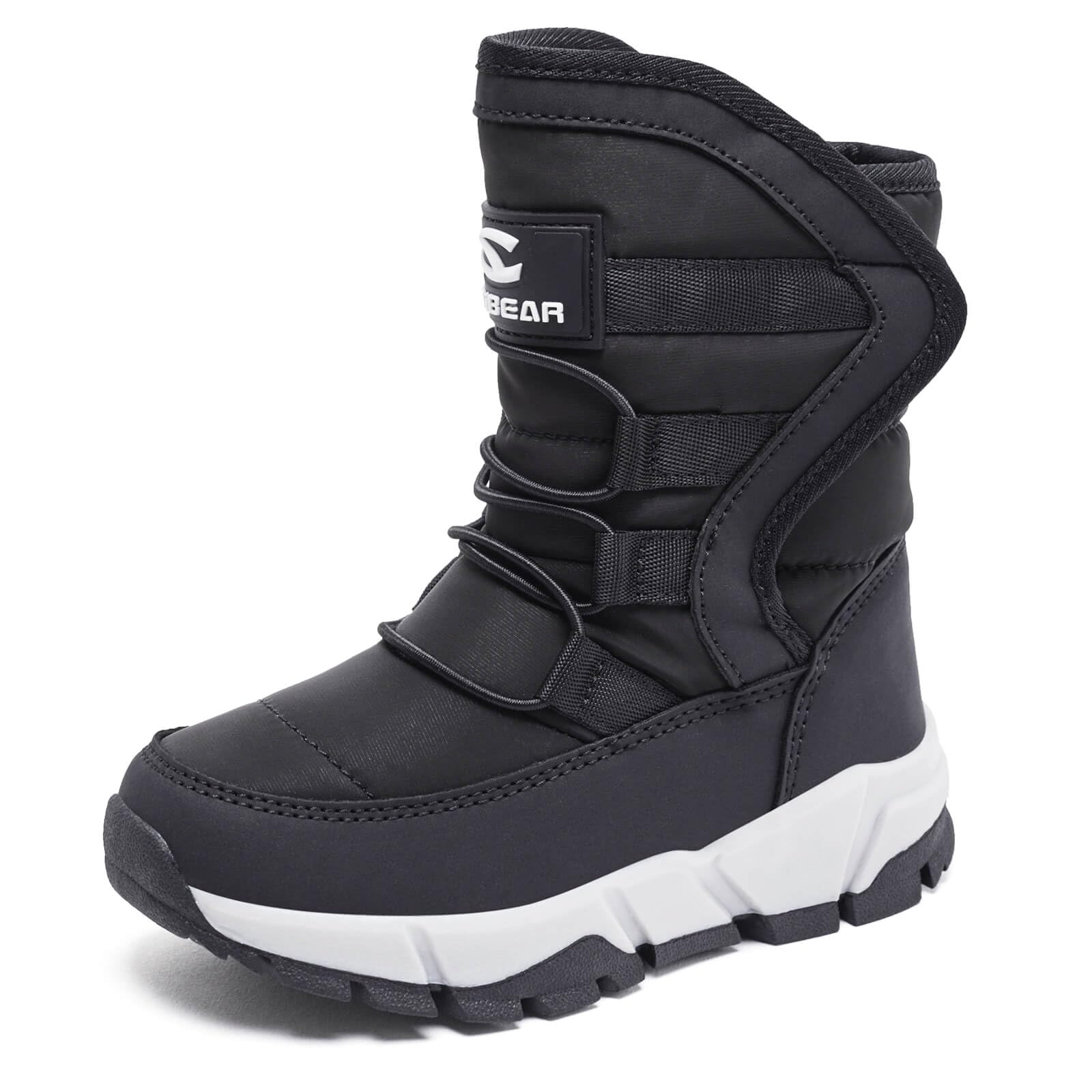 

Водонепроницаемые зимние ботинки Kumonise Snow Junior для снега, размер 23, детские ботинки, мужские снегоступы, женские ботинки, детская игра, черный,