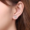 S925 Silver Zircon Snowflake Stud Earrings - Korean Style Christmas Gift for Girls