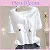 Bawełniana Bluza T-shirt w Stylu Vintage Dla Kobiet Z Nadrukiem Krótki Rękaw Casualowy Top