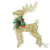 Christmas Iron Deer Ornaments Golden Reindeer Cart Elk Garden Decorations Christmas Tree Matching Scene Deer Light New Year Decoration