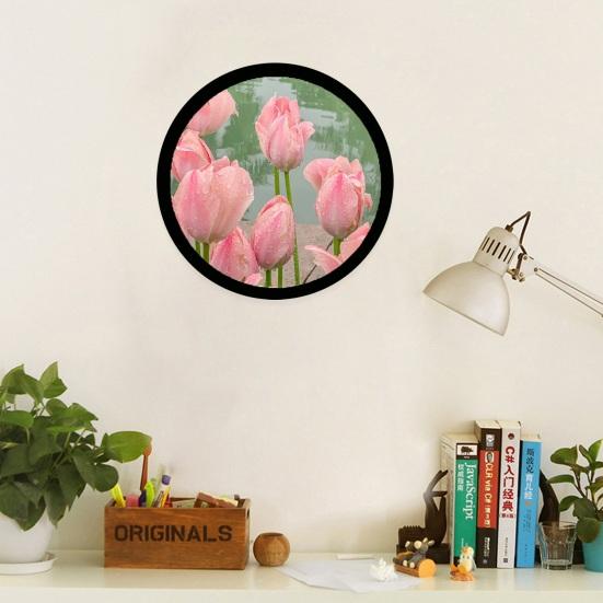 6inch Photo Frame Smooth Surface Fine Workmanship Round Wall Mounted Picture Storage Holder Home Supply