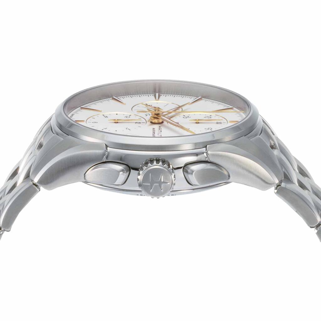 Watch Jazzmaster Jazzmaster Auto Chrono White Dial Stainless Steel Sapphire Glass Automatic 42MM Swiss Brand Watch H32586111 Silver [Hamilton] Men's