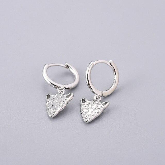 

Серьги-кольца с леопардовым принтом в виде животных из стерлингового серебра 925 пробы, женские креативные легкие роскошные французские ювелирные изделия серебряный