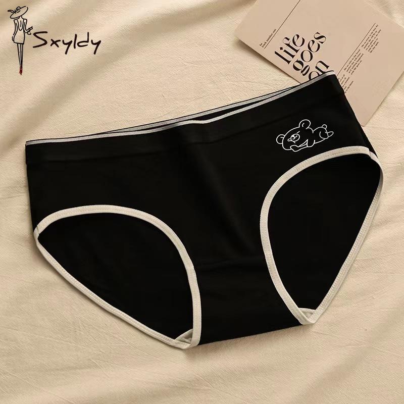 1/3 Stuks Dames Beer Mid-rise Naadloos Comfort Driehoek Broek Ademend Antibacterieel Ondergoed