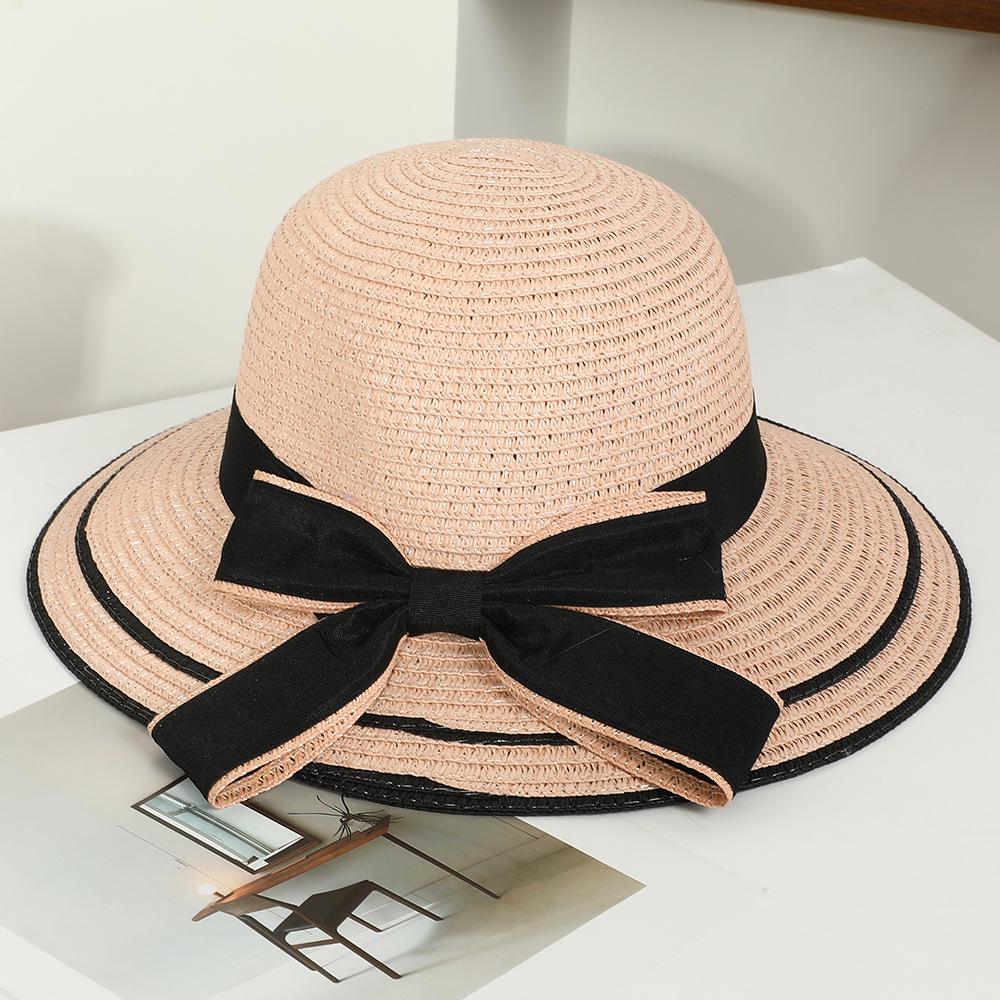 Dames Stro Zonnehoed met Brede Rand - Opvouwbare Strand- & Vakantiehoed