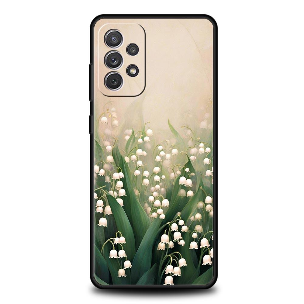 Lily Of The Valley Clear Floral Phone Case for Samsung Galaxy A55 A35 A15 A14 A13 A25 A54 A51 A71 A72 A73 A32 A52 A41 Soft TPU