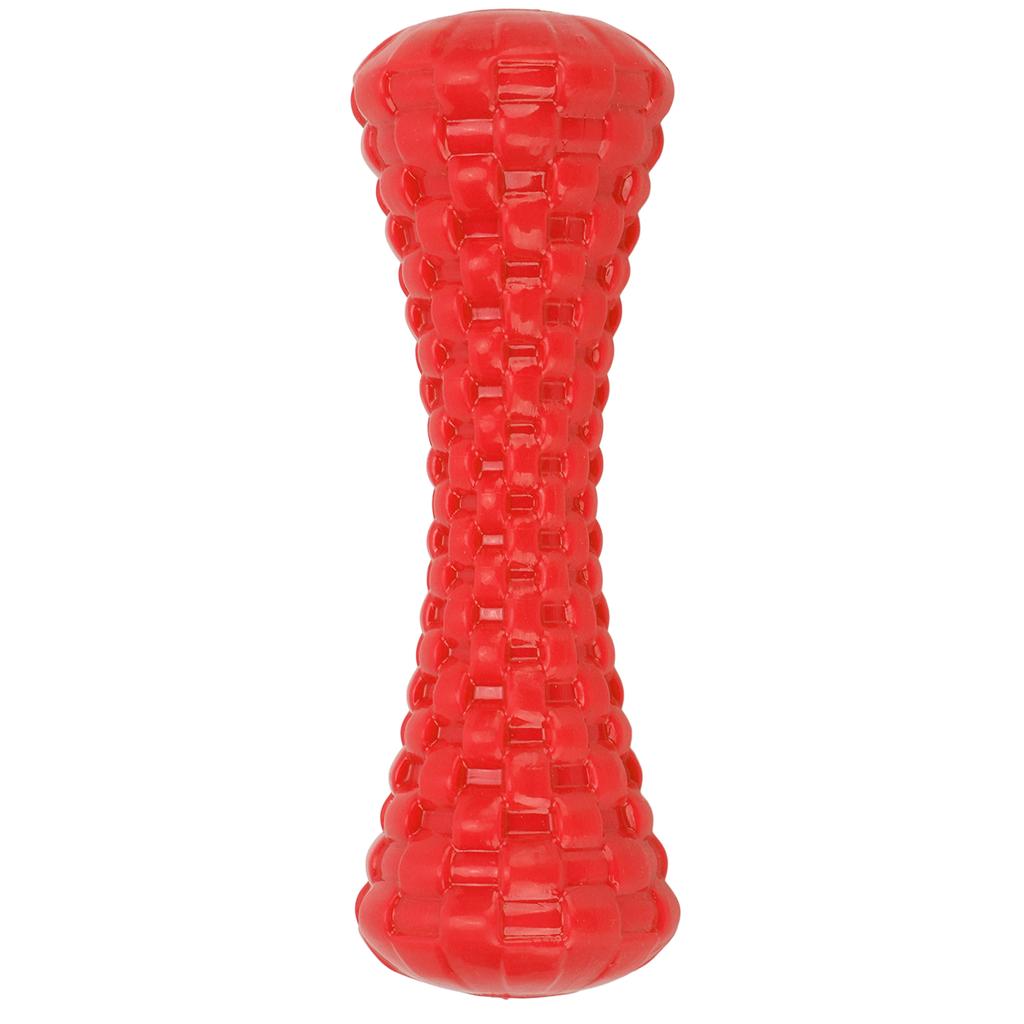 Dog Squeaky Toy Indestructible TPR Teeth Cleaning Dog Chewing Toy for Medium Large BreedRed