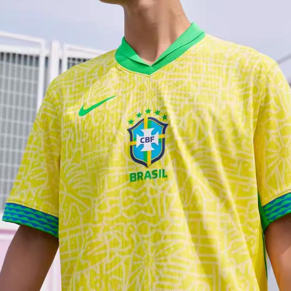 Nike Brazil 2024 Match Home ADV Authentic Jersey Dynamic Yellow/Lemon Chiffon/Green Spark Men Streetwear FJ4270-706