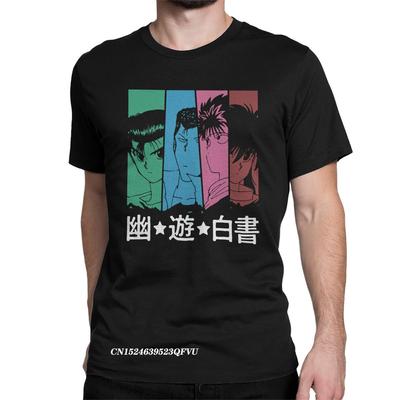 Awesome YuYu Hakusho Manga Anime Tee Shirt Men Manga Premium Cotton Tshirt Harajuku Tees Tops