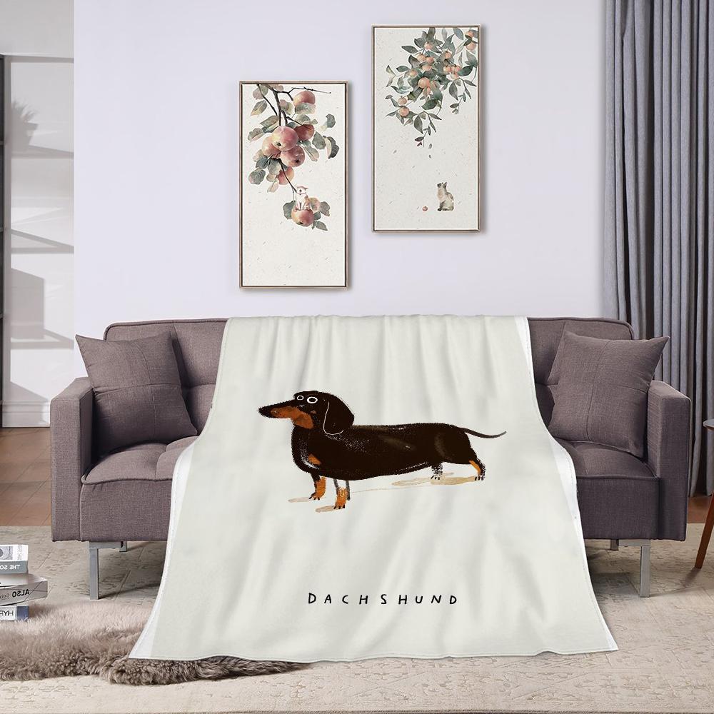 Dachshund Sausage Dogs Fluffy Blanket Throw Blanket for Sofa Blankets Double Bed Blankets and Throws Cobija Plaid Halloween &
