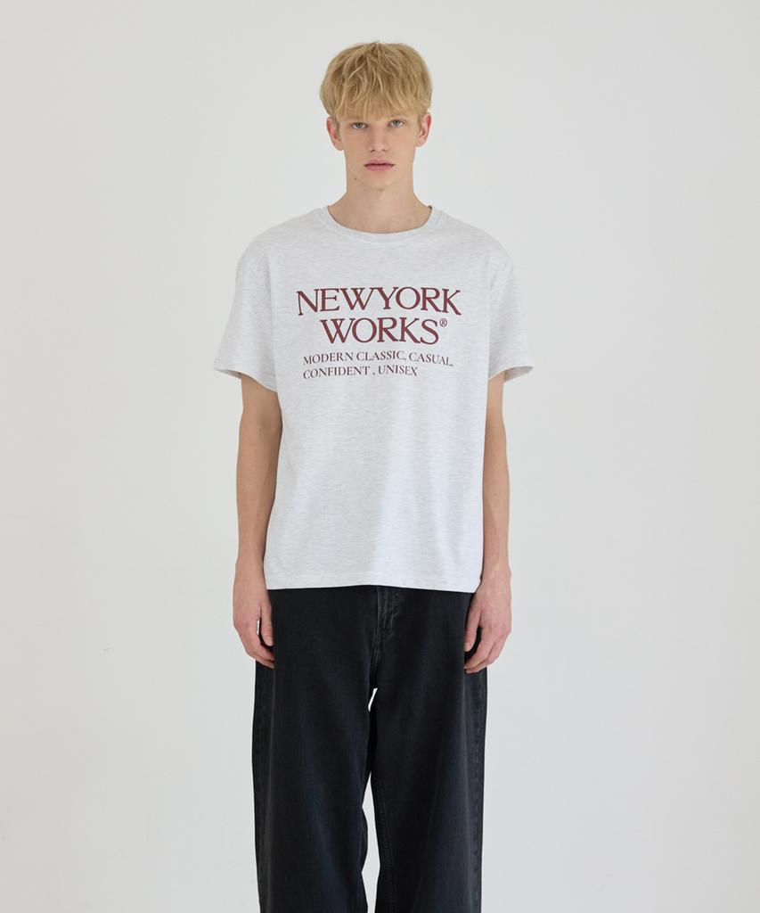 Nyuyogwogseu Unisex Oversized T-Shirt_ White Melange