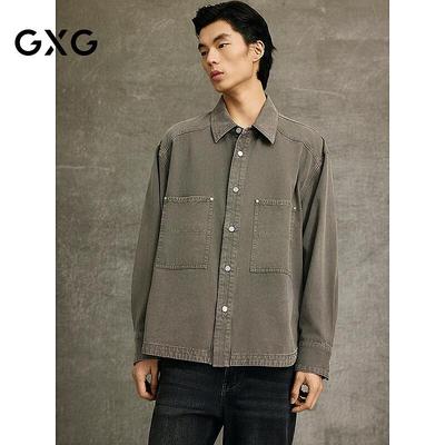 GXG Men's Casual Fashion Denim Shirt Jacket