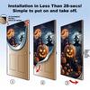 Halloween Pattern Stretch Carpet Fabric Door Cover - Easy Installation
