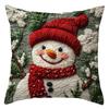 Seasonal Printed Christmas Linen Decorative Cover for Sofa Holiday Home Decor