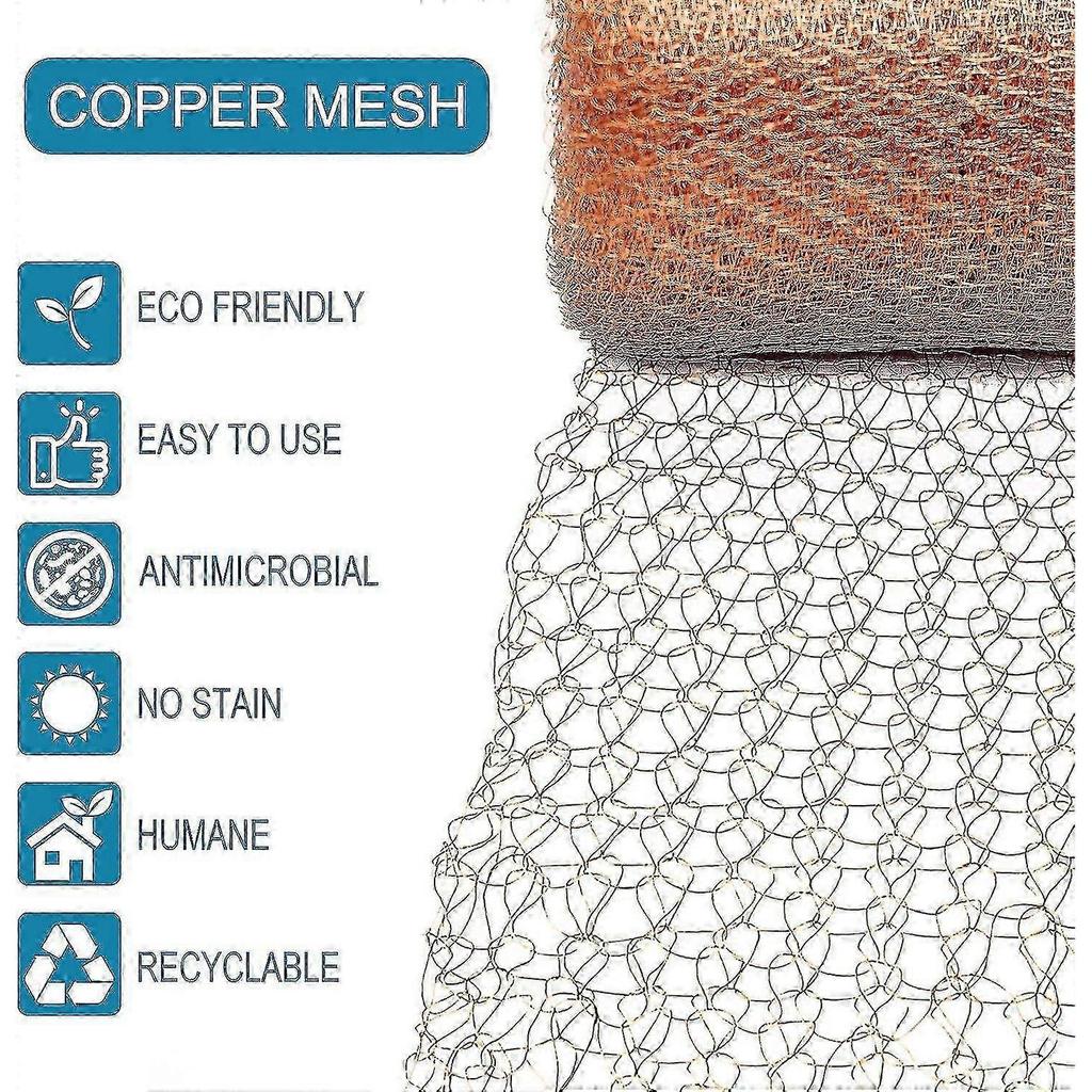 25-26 Copper Rodent Netting - Copper Knitted Net for Pest Control (6 Meters)