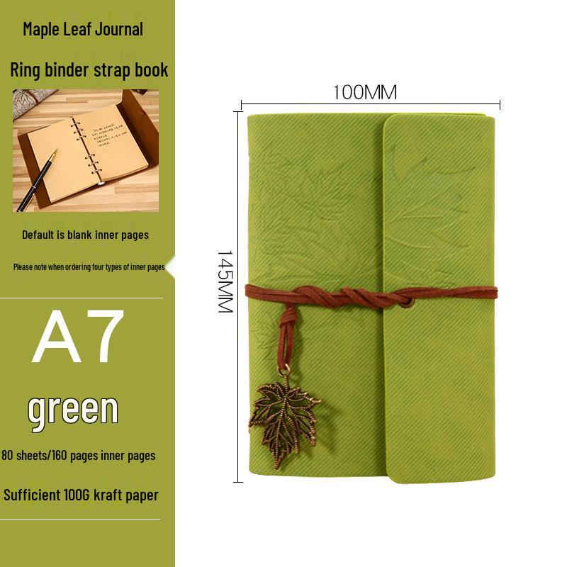 Draagbaar Kraftpapier Reisaanmeldboek: Losbladig DIY Dagboek Notitieboek