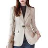 Premium Autumn/Winter Women's Elegant Textured Blazer - Formal High-End Jacket