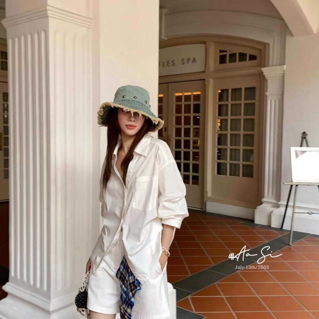 Loose-fitting Women's Spring/summer New Style Laid-back Long-sleeved Shirt Simple and Versatile Top That Goes Well with Everything