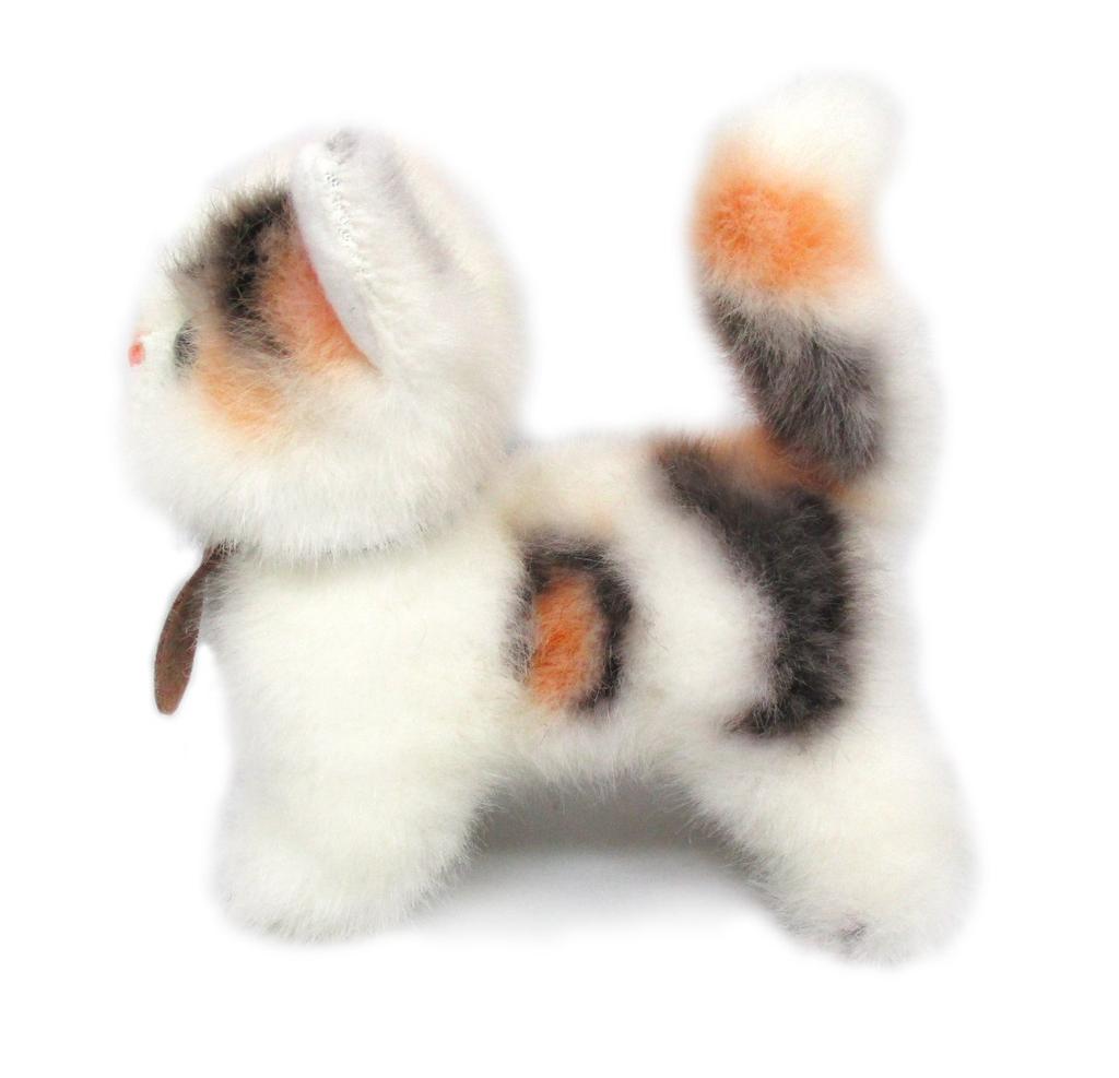 Sanei Boeki Graceful Reproduction Kitten Miiya Mike Standing Plush 15cm Made in Japan Toy, Tall,
